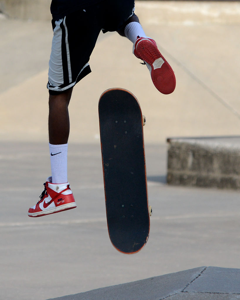 Tyler Lark attempts a hard flip